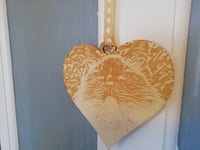 Image 2 of Photo Engraved Hanging Heart