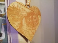 Image 1 of Photo Engraved Hanging Heart