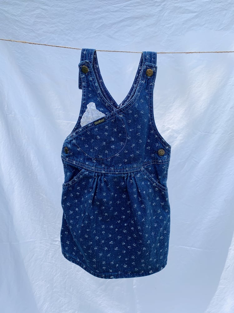Image of vintage block print floral dress · 4T