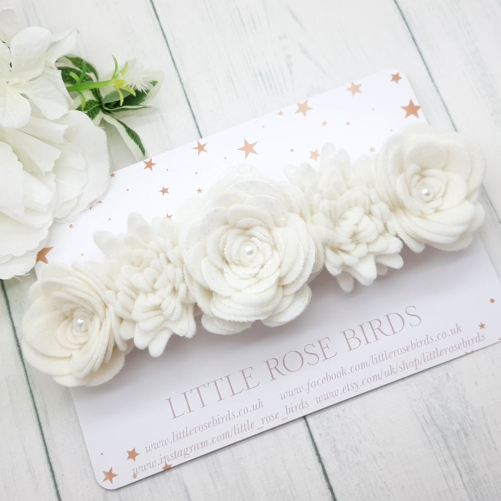 Image of White Lux Flower Crown 