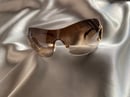 Image 2 of Chanel Brown and Gold Logo Sunglasses 