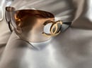 Image 4 of Chanel Brown and Gold Logo Sunglasses 