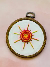 Sun Inspired 3 inch Embroidery Hoop