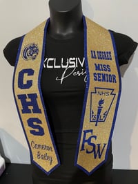 Image 3 of Full Glitter Graduation Stole