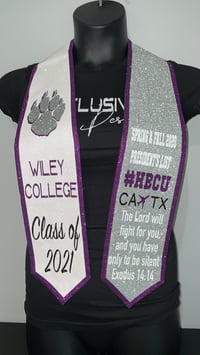 Image 2 of Half Color/Half Color Full Glitter Stole