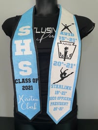 Image 1 of Half Color/Half Color Full Glitter Stole