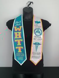 Image 1 of Half Full Glitter/ Half Satin w/ Glitter Detailing Stole