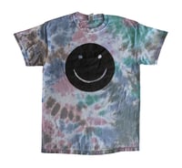 Image 2 of HⒶPPY Tie-Dyed White T-Shirt