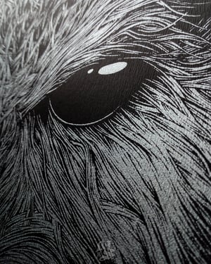 Image of BUBOS<br/>Metallic Silver Variant<br/> <small>Limited Edition Screen Print</small>