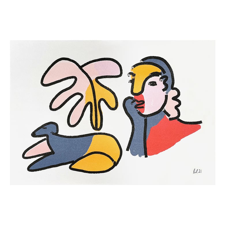 Image of "Blue" Riso Print by Lilian Martinez