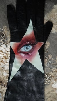 Image 3 of The Pale Eye: hand painted vintage leather glove 