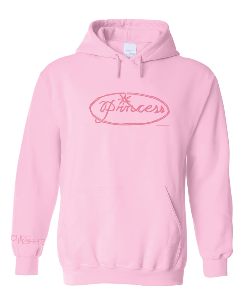 Image of Ondine Seabrook 'Princess' light pink hooded sweatshirt