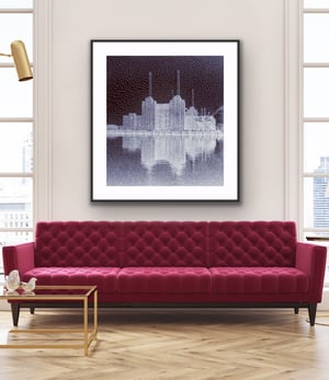 Pixel Power Silver - Battersea Power Station - Limited Edition Print 1/3