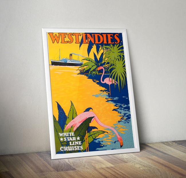 West Indies | 1931 | Wall Art Print | Home Decor | Vintage Travel Poster