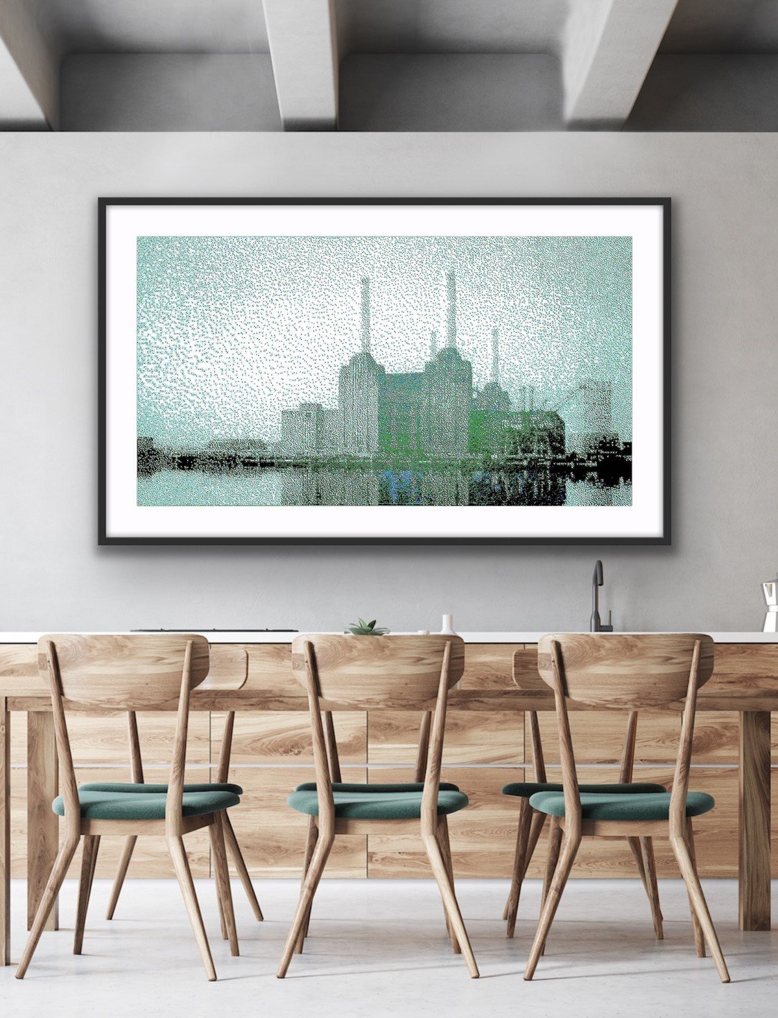 Electric Dreams Green  - Battersea Power Station - Limited Edition Print 1/3