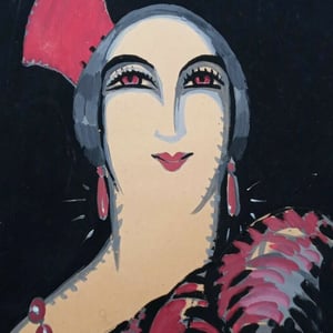 Image of 1941, French Gouache 'Le Boléro à l' Opėra Garnier', Léon Leyritz (1888-1976)