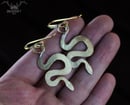 Image 2 of Brass Snake Earrings I