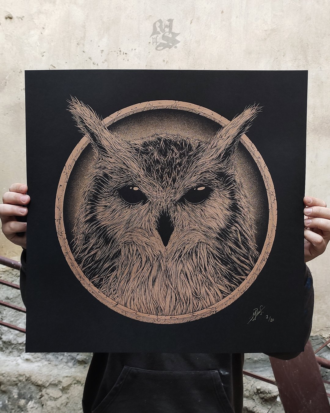 Image of BUBOS<br/>Metallic Bronze Variant<br/> <small>Limited Edition Screen Print</small>