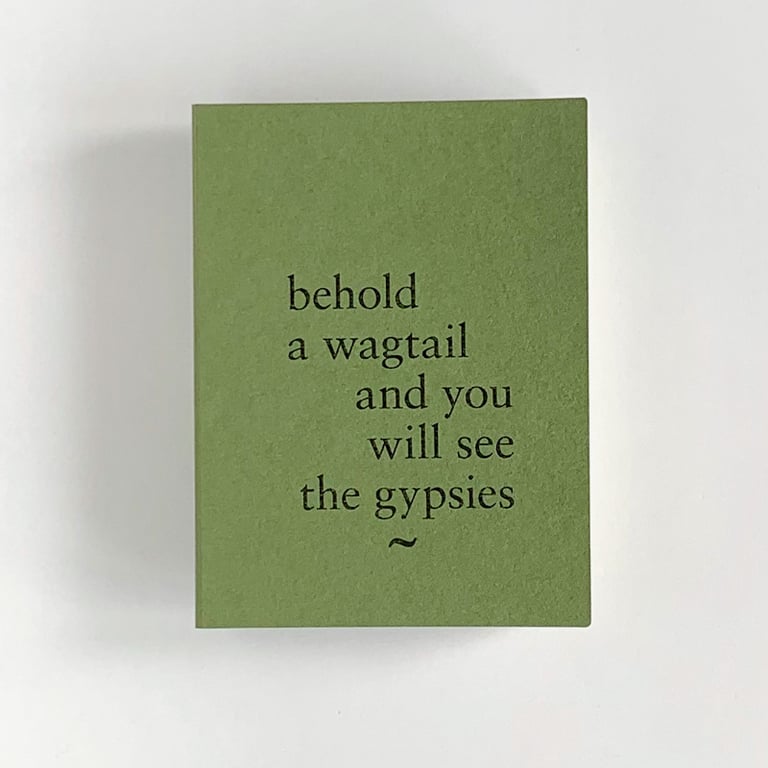 behold a wagtail and you will see the gypsies
