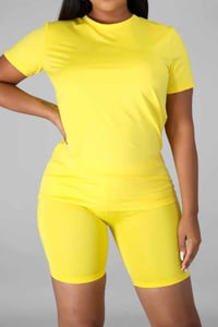 Image 1 of SWEETARTS COLLECTION SHORT SET (LEMON)