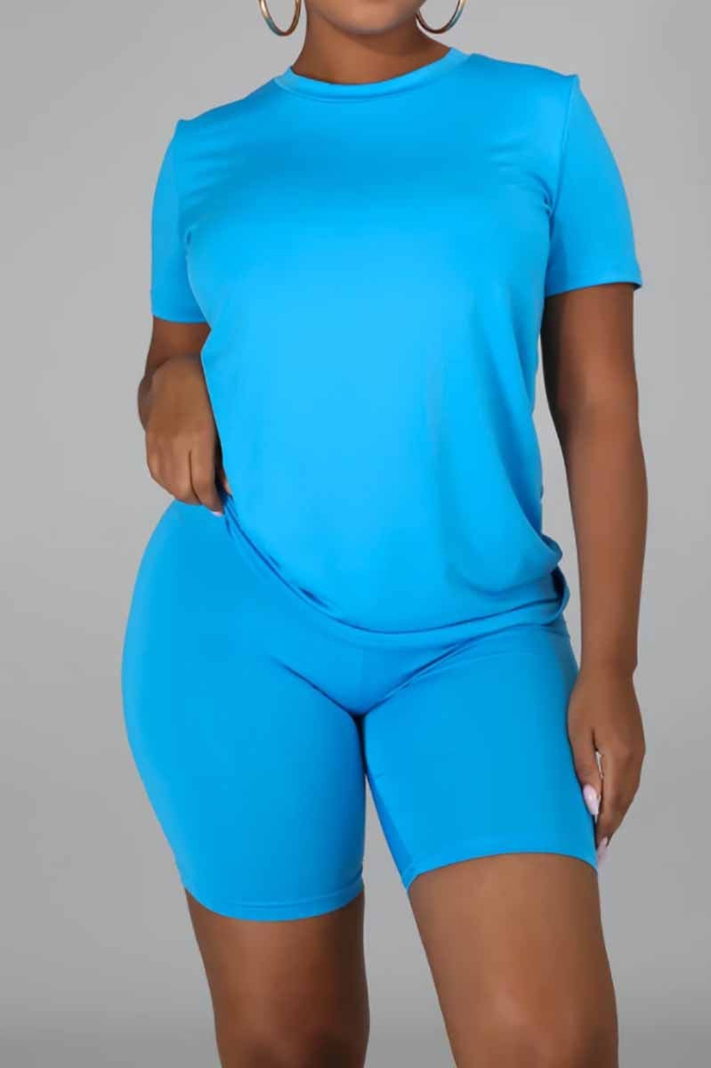 Image of SWEETARTS COLLECTION SHORT SET (BLUE PUNCH)
