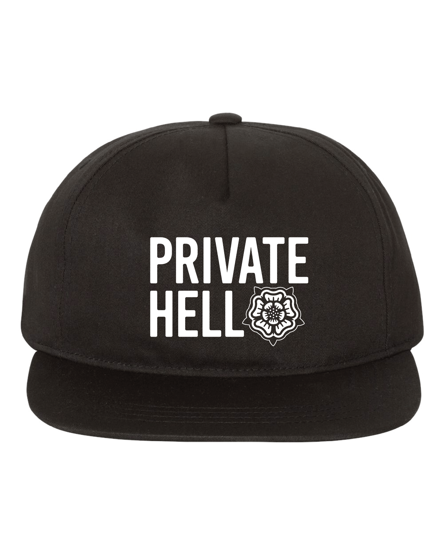 Image of BLACK FLOWER SNAPBACK HAT.