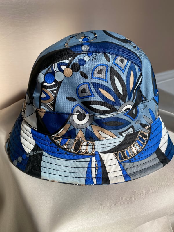 Image of Emilio Pucci Blue Print Bucket Hat