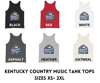 Kentucky Country Music Unisex Tank Top