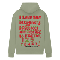 Image 2 of 125YR ANNIVERSARY E.PELLICCI X BOB AND ROBERTA SMITH HOODIE OLIVE GREEN
