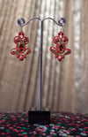 Miracle Earrings - Metal edition - Sacred Red - Petites boucles brodées 