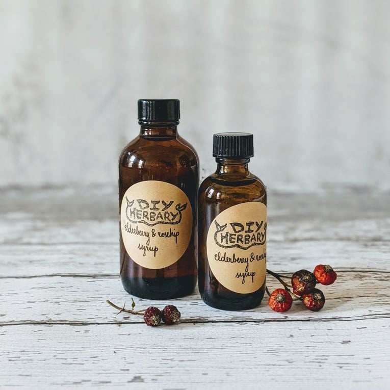 Image of elderberry&rosehip syrup