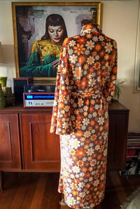Image 4 of Velvet dreams Plush velvet  robe in Sunny side up brown 