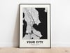 Custom City Map Aesthetic Poster