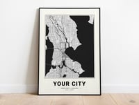 Image 2 of Custom City Map Aesthetic Poster