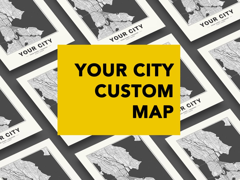 Custom City Map Aesthetic Poster