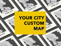 Image 1 of Custom City Map Aesthetic Poster