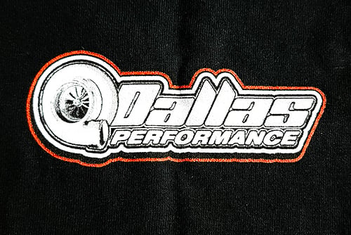 Dallas Performance T-Shirts w/Rear Turbo View - Red Huracan - Red Outline