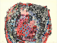Image 1 of Red and Black Flower Mound 2005 Giclee Print