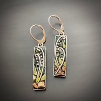 Image 1 of Lily of the Valley Micro Mosaic Earrings