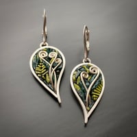 Image 2 of Fiddlehead Leaf Earrings 
