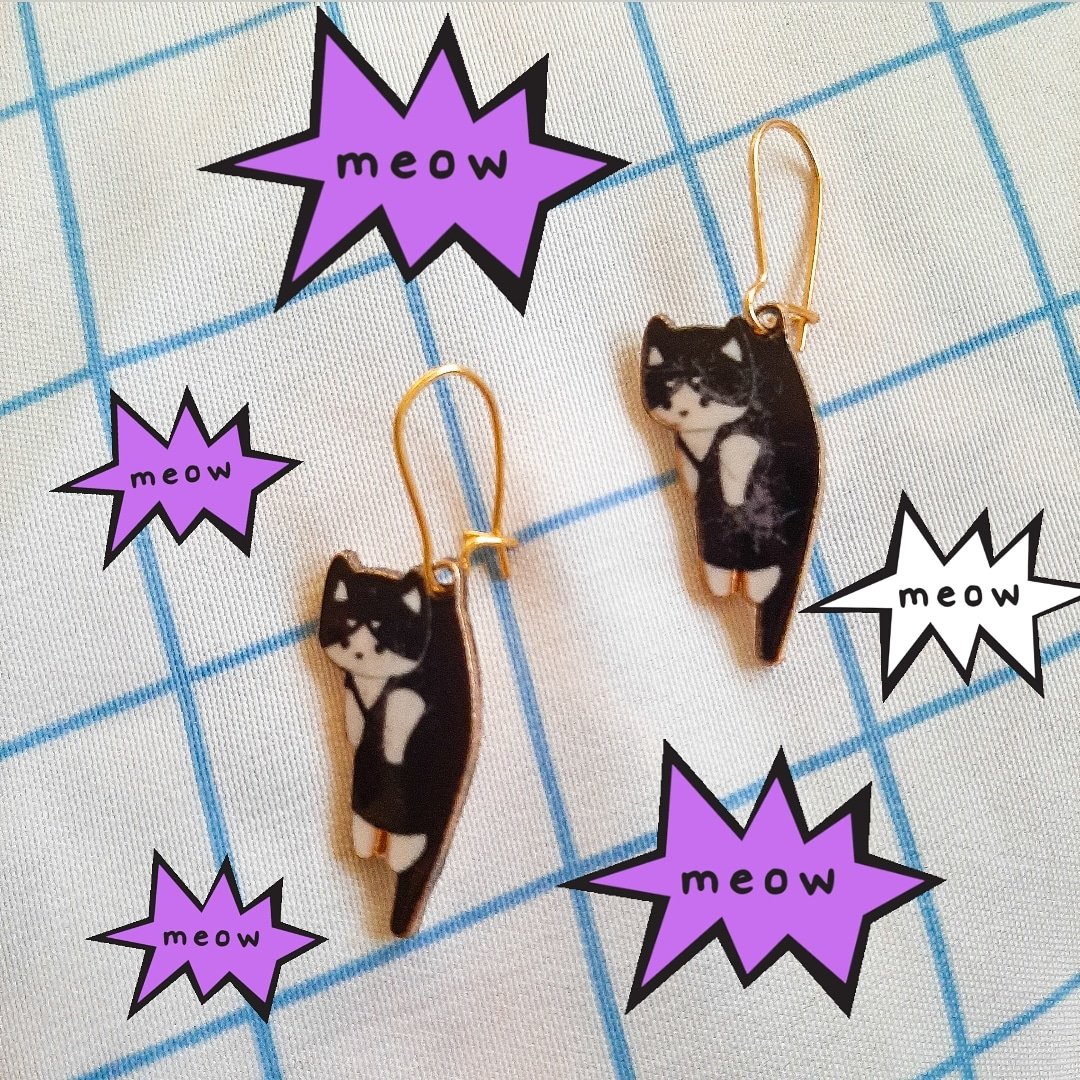 Image of Relatable Kitty Earrings