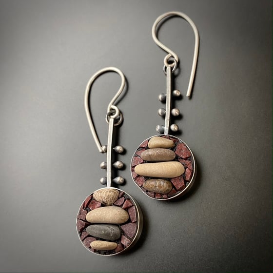 Image of Stacked Rock Earrings