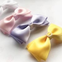Image 1 of Satin Hair Bow Clip