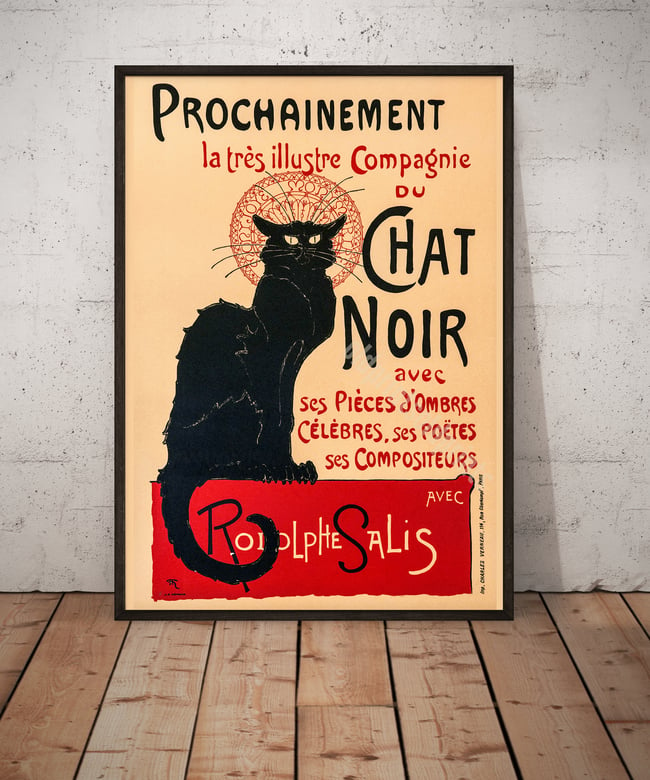 Tournée Du Chat Noir Théophile Steinlen 1896 Wall Art Print Vintage Poster The Vintage
