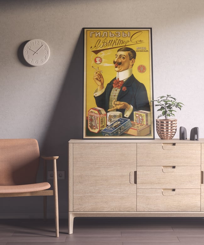 A. Viktorson's Cigarette Paper | 1905 | Vintage Ads | Wall Art Print | Vintage Poster