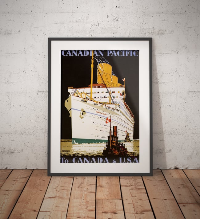 Canadian Pacific to Canada and USA | Kenneth Shoesmith | 1933 | Wall Print | Vintage Travel Poster