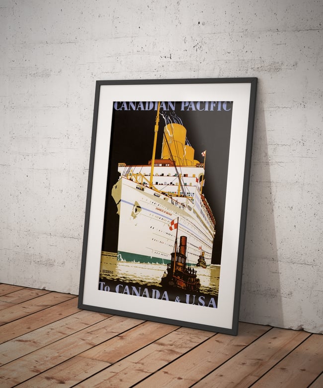 Canadian Pacific to Canada and USA | Kenneth Shoesmith | 1933 | Wall Print | Vintage Travel Poster