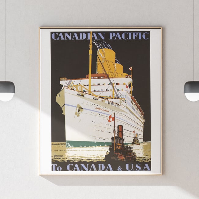Canadian Pacific to Canada and USA | Kenneth Shoesmith | 1933 | Wall Print | Vintage Travel Poster