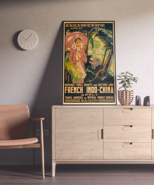 Cochinchine Arroyo | Joseph-Henri Ponchin | 1931 | Wall Print | Home Decor | Vintage Travel Poster