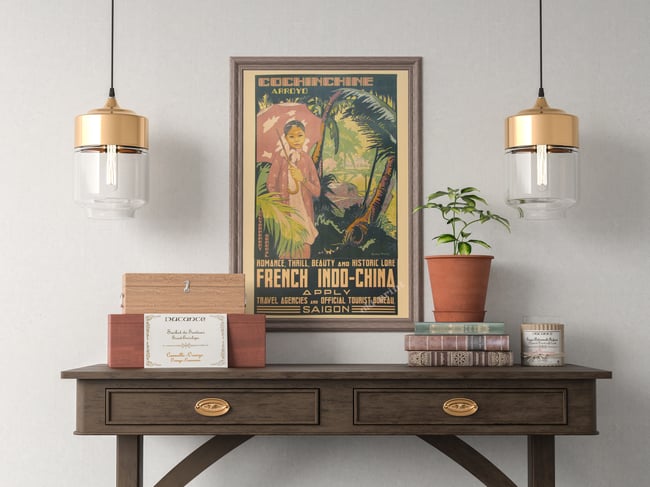 Cochinchine Arroyo | Joseph-Henri Ponchin | 1931 | Wall Print | Home Decor | Vintage Travel Poster